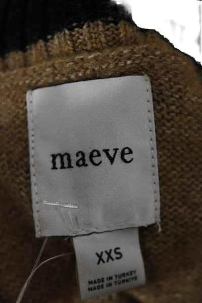 Maeve Anthropologie Women Sleeveless Striped Cardigan Vest Beige Size 2XS
