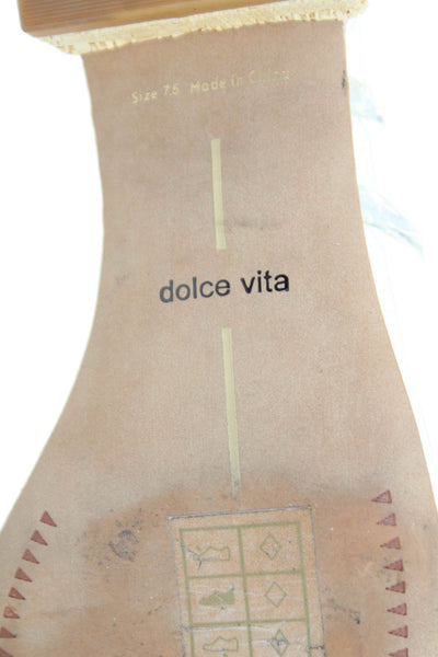 Dolce Vita Womens Strappy Slide On Sandals Clear White Size 7.5