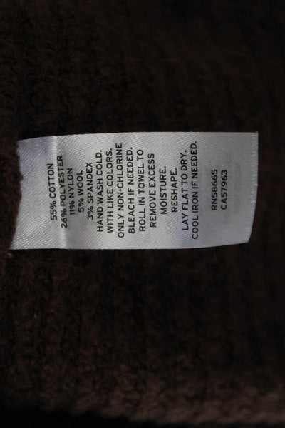 Caslon Womens Sweater Dress Turtleneck Long Sleeve Beige Mid Calf Size M