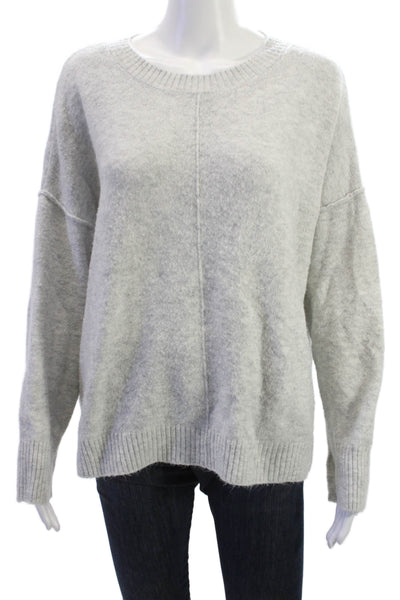 Vince Camuto Women Gray Crew Neck Pullover Sweater Long Sleeve Size M