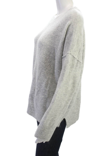 Vince Camuto Women Gray Crew Neck Pullover Sweater Long Sleeve Size M