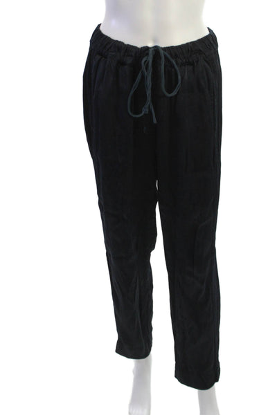 Xirena Womens Black Rayon Drawstring Sweatpants Bohemian Size L