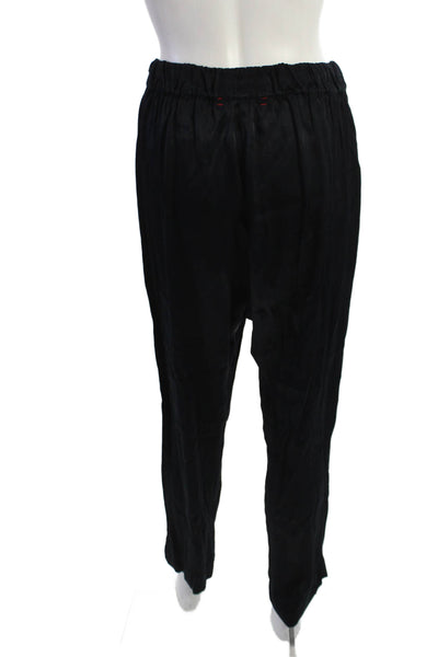 Xirena Womens Black Rayon Drawstring Sweatpants Bohemian Size L