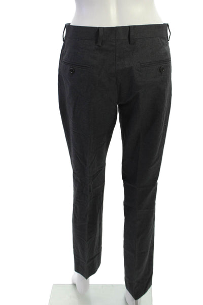 J Crew Mens Dark Gray Wool Dress Pants Button Solid Fall Size 29