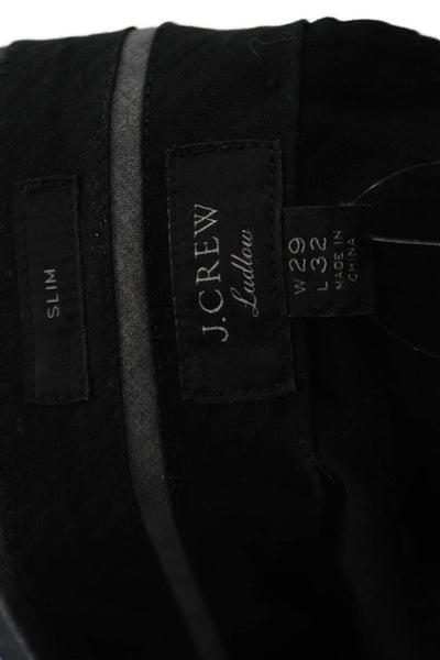 J Crew Mens Dark Gray Wool Dress Pants Button Solid Fall Size 29
