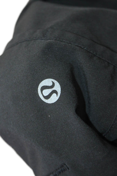 Lululemon Womens Black Nylon Zip Sports Shorts Size 6