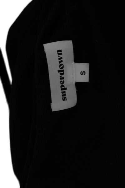 Superdown Womens Bodycon Mini Dress Sleeveless Black Zip Size S