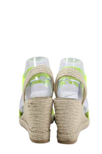 Casteller Women's Open Toe Ankle Strap Espadrille Sandals Green Size 37