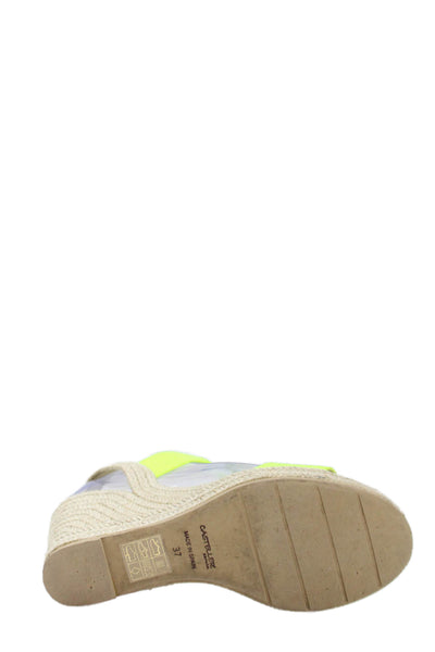 Casteller Women's Open Toe Ankle Strap Espadrille Sandals Green Size 37