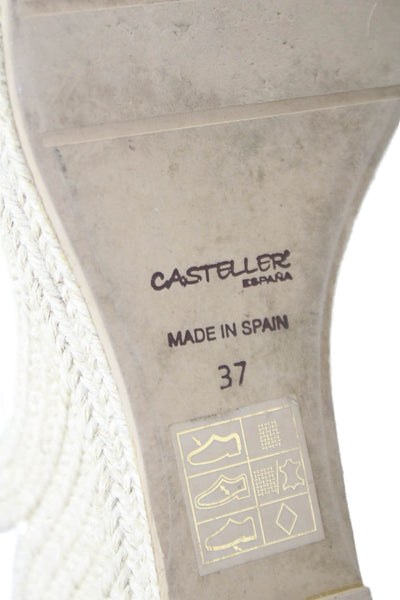 Casteller Women's Open Toe Ankle Strap Espadrille Sandals Green Size 37