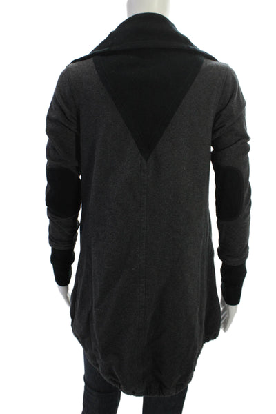 Lululemon Women Black Mock Neck Button Front Jacket Long Sleeve Size 4