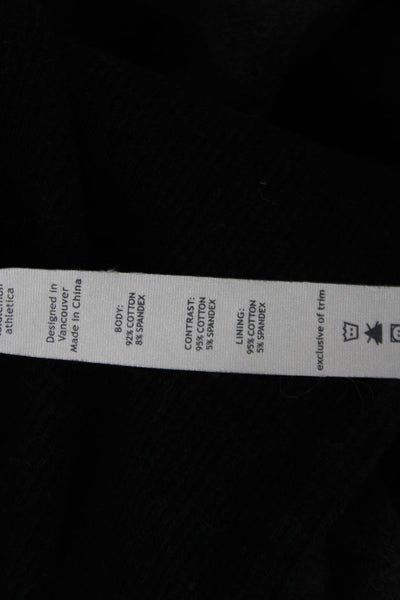 Lululemon Women Black Mock Neck Button Front Jacket Long Sleeve Size 4