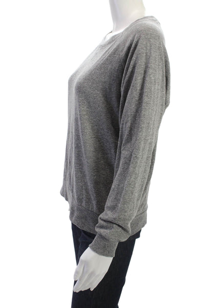 Nation LTD Women Pullover Sweatshirt Gray Stars Long Sleeve Crew Neck Size S