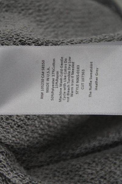 Current/Elliott Women Gray Long Sleeve Round Neck Top Size 2