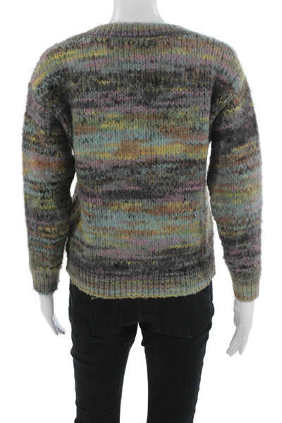 Molly Bracken Womens 90s Multicolor V Neck Pullover Sweater Long Sleeve Size XS