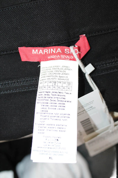 Marina Sport Womens Dress Pants Black Classic Plus Size XL