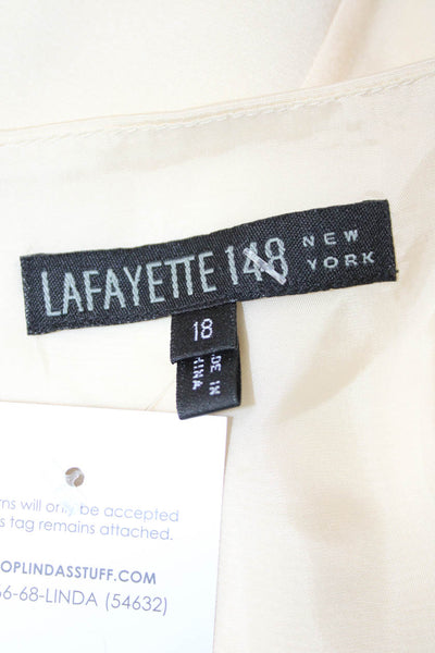 Lafayette 148 New York Womens Basic Tank Beige Sleeveless Plus Size 18
