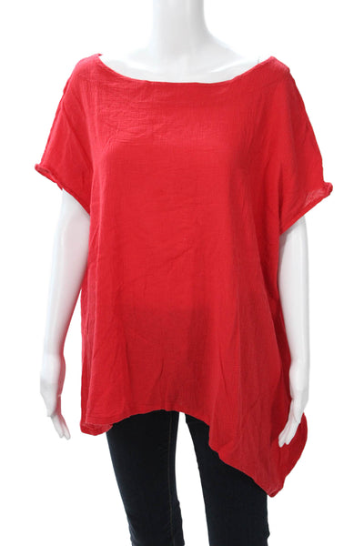 Bryn Walker Womens Tunic Blouse Red 100% Cotton Sleeveless Bohemian Size XL