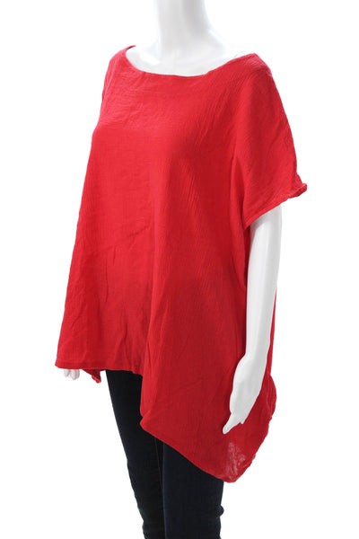 Bryn Walker Womens Tunic Blouse Red 100% Cotton Sleeveless Bohemian Size XL