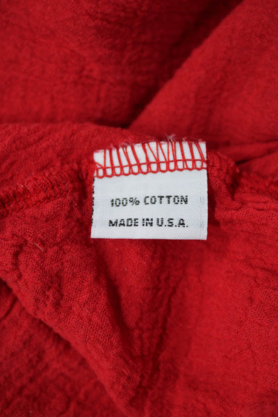 Bryn Walker Womens Tunic Blouse Red 100% Cotton Sleeveless Bohemian Size XL