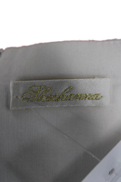 Shoshanna Women Fit & Flare Sundress White Cotton Blend Sleeveless Size 4