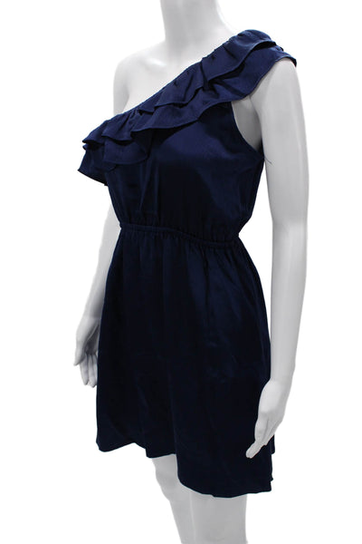 Jennifer Hope Womens Silk Dark Blue Sundress Short Size XS