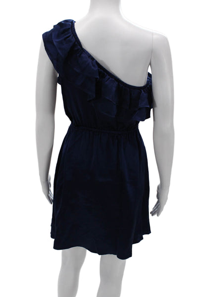 Jennifer Hope Womens Silk Dark Blue Sundress Short Size XS