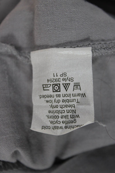 J Crew Womens Gray Cotton Square Neck Tank Dress Knee Length Size S