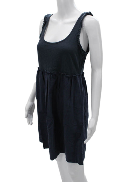 J Crew Womens Tank Dress Dark Blue Cotton Knee Length Size S