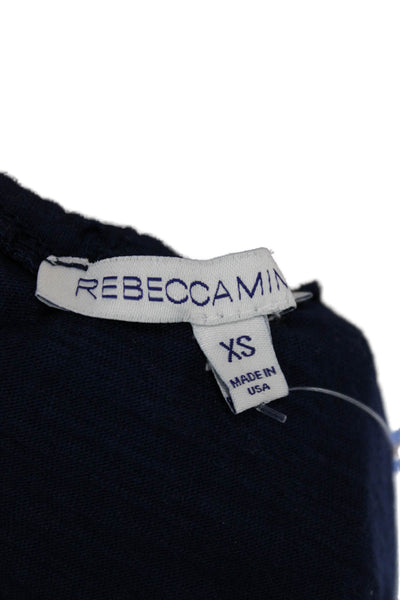 Rebecca Minkoff Women Shift Dress Dark Blue Cotton Size XS