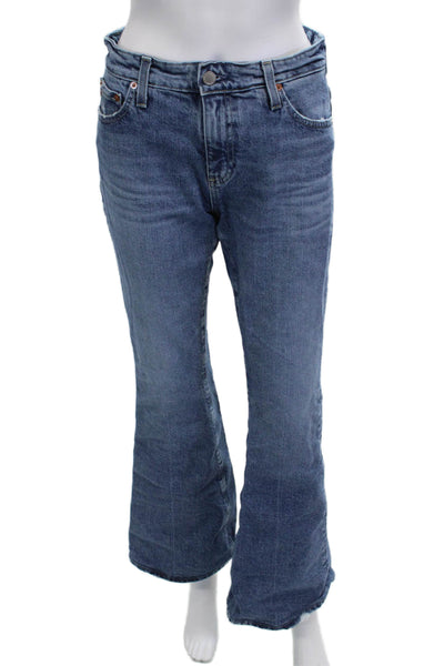 AG Adriano Goldschmied Womens Bootcut Flared Blue Jeans Mid Rise Size 27