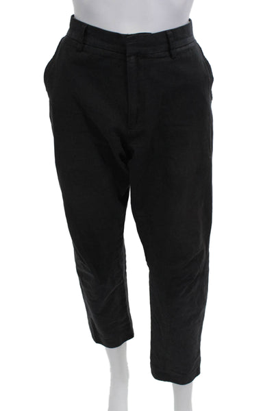 J Crew Men Black Ankle Cropped Dress Pants Cotton Size 31