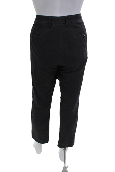 J Crew Men Black Ankle Cropped Dress Pants Cotton Size 31