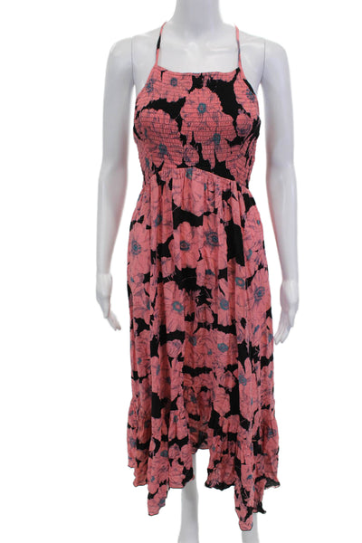 Intimately Free People Women Maxi Sundress Black Floral Boho Size XS
