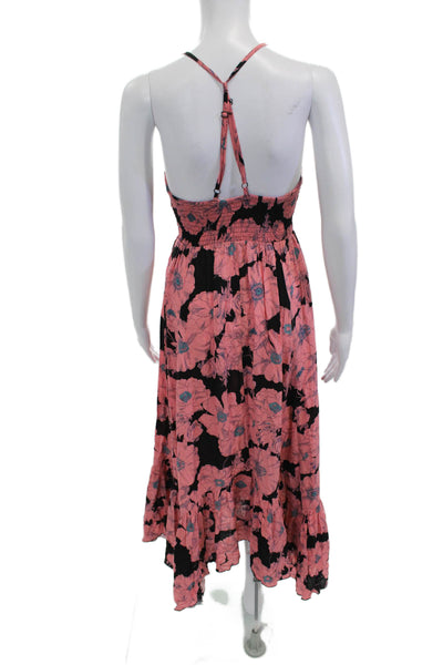 Intimately Free People Women Maxi Sundress Black Floral Boho Size XS