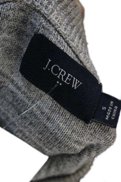 J Crew Womens Pullover Sweater Striped Cotton Crewneck Gray Size S