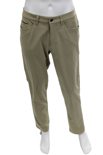 Lululemon Mens Beige Chinos Polyester Army Size 31