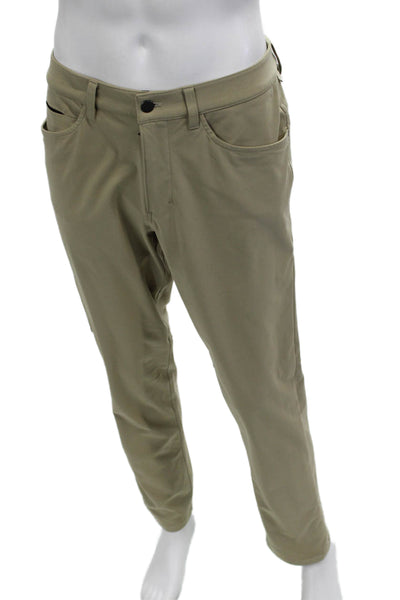 Lululemon Mens Beige Chinos Polyester Army Size 31