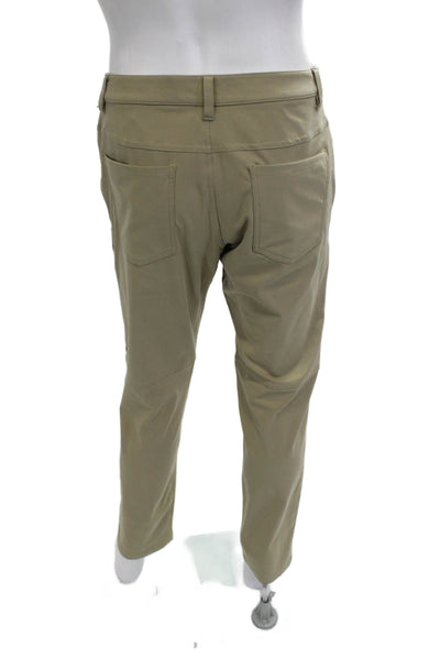 Lululemon Mens Beige Chinos Polyester Army Size 31