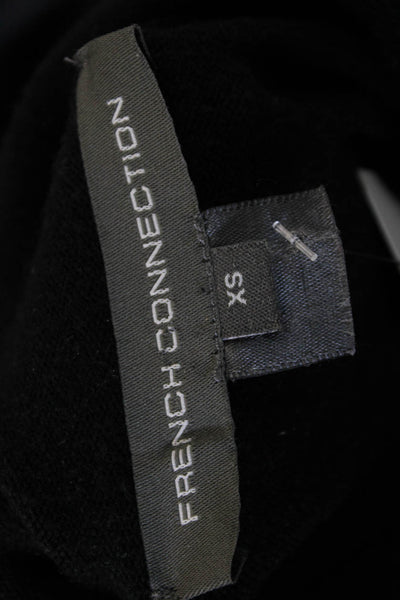 French Connection Women Turtleneck Pullover Black Long Sleeve Size XS
