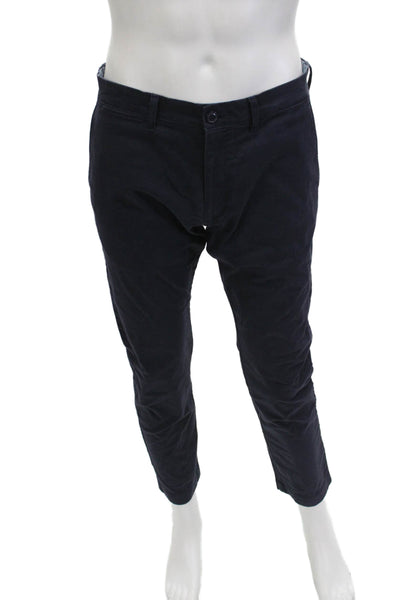 J Crew Mens Cropped Chino Pants Dark Blue Size 31