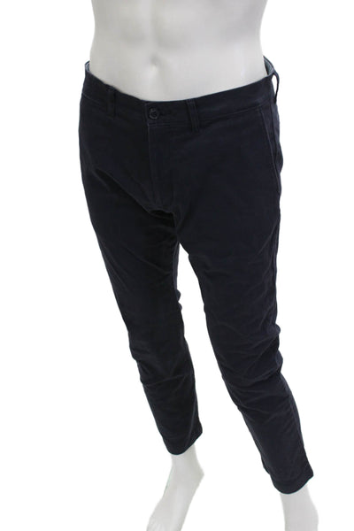 J Crew Mens Cropped Chino Pants Dark Blue Size 31