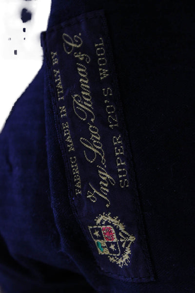 J Crew Mens Cropped Dress Pants Black Wool Button Size 31