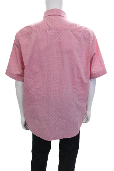 Robert Graham Mens Paisley Print Button Shirt Pink Size Extra Extra Extra Large