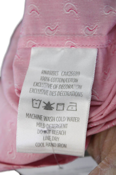 Robert Graham Mens Paisley Print Button Shirt Pink Size Extra Extra Extra Large