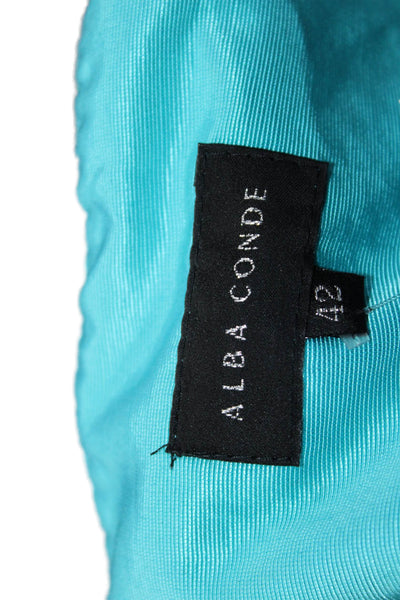 Alba Conde Women Maxi Dress Blue Sleeveless Tie Neck Beach Size 42