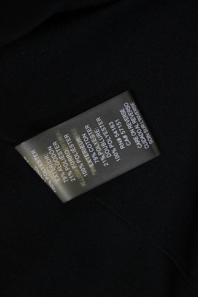 Karl Lagerfeld Women Black 3/4 Sleeve Hook & Eye Jacket Cotton Blend Size L