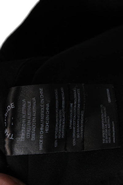 The Upside Mens Cargo Jogger Pants Black Drawstring Recycled Polyester Size 6