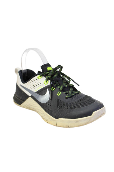 Nike Women's Lace Up Rubber Sole Trainer Sneakers Black Size 8