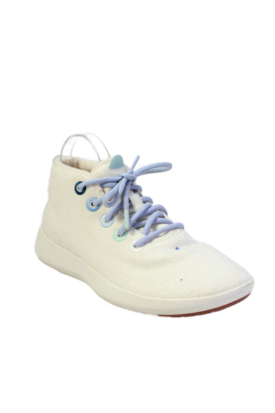 Allbirds Womens Lace Up Round Toe High Top Wool Running Sneakers White Size 10